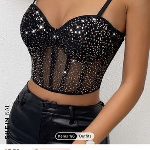 Shein Bae Sequin Cami/Crop top